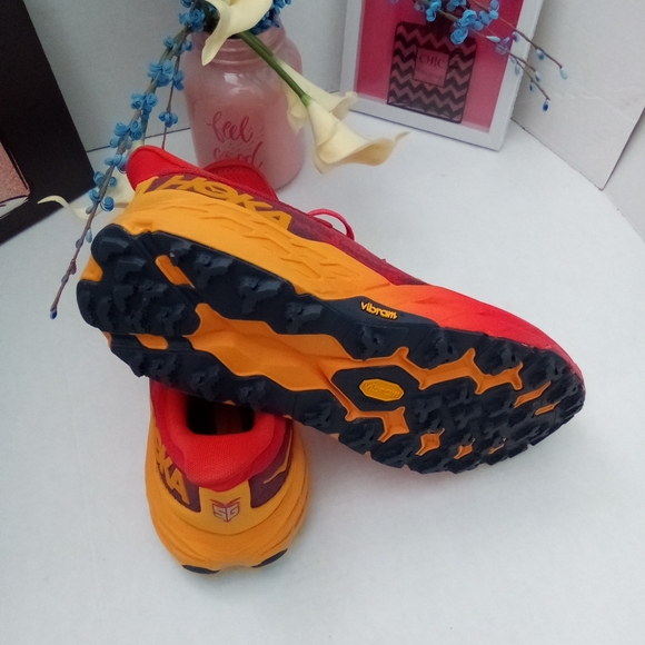 Hoka One One Men's Speedgoat 5 in Fiesta Radiant Yellow, size 12 - Picture 13 of 15